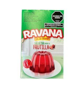 RAVANA GELATINA LIGHT FRUTILLA X 25 GRS
